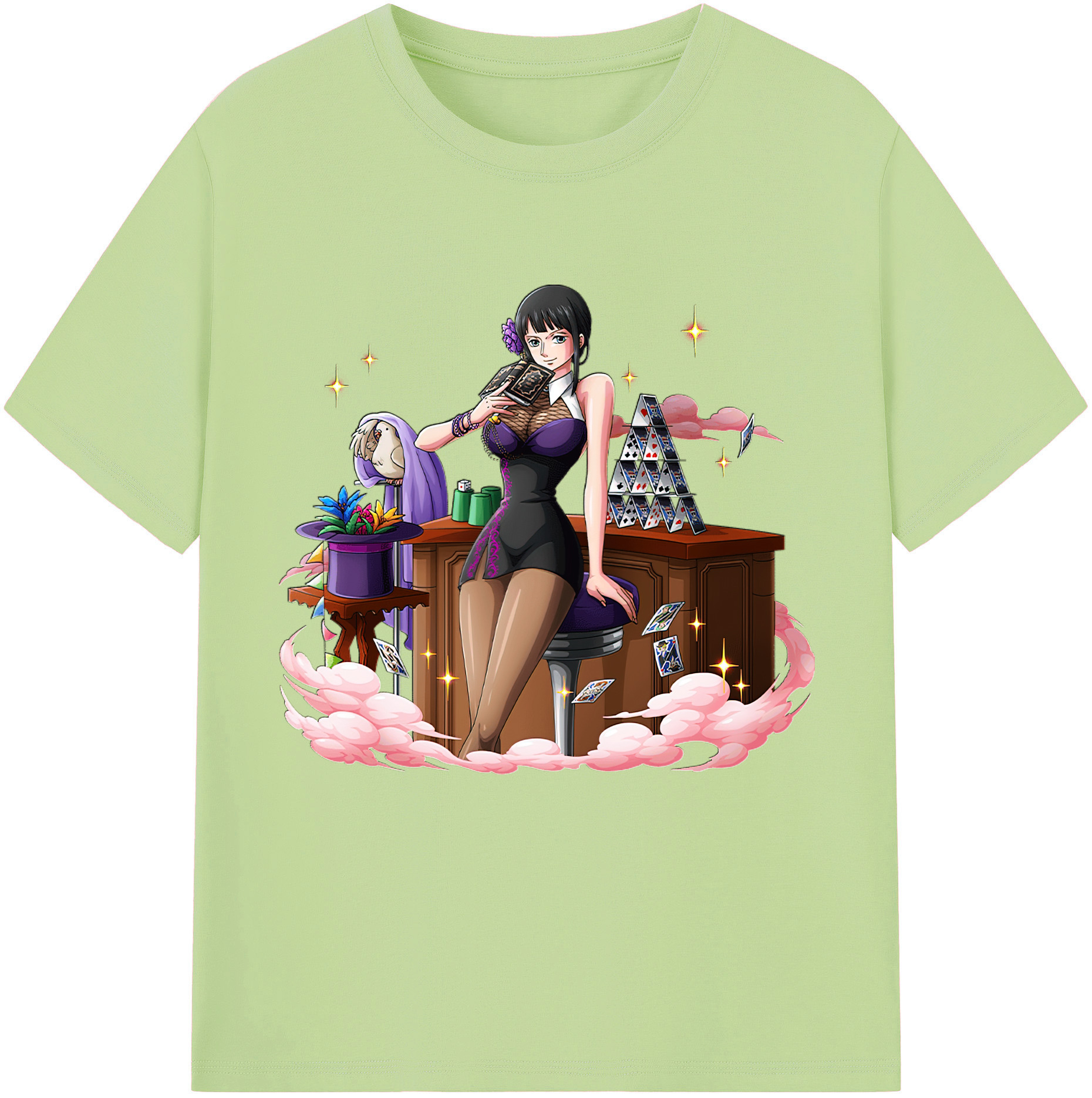 ワンピース ニコ・ロビン ONE PIECE Nico Robin 綿100％半袖Tシャツ（フロントプリント）
